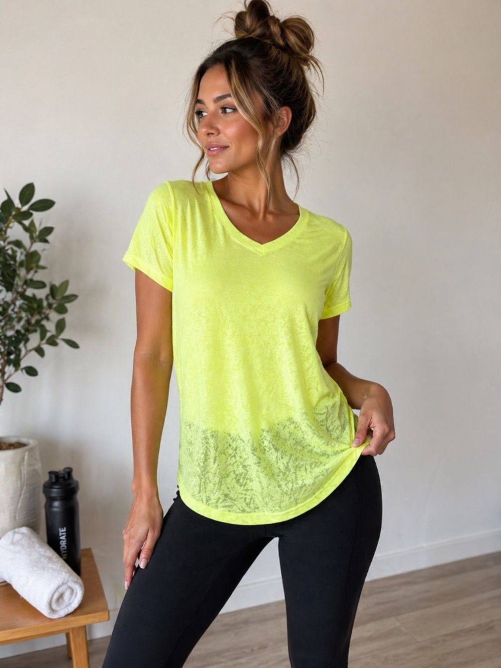 ✨ Tek Gear Athletic Tee – Lightweight Burnout Hem | Easy Athleisure Vibes
